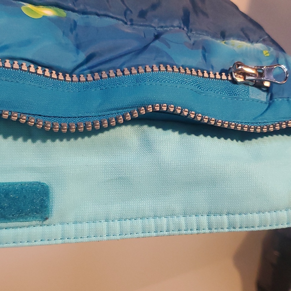 ZeroXposur Coat Blue Hooded White Trim Longer Ski Winter Size L - Picture 6 of 14